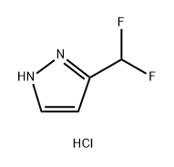 1H-Pyrazole, 3-(difluoromethyl)-, hydrochloride (1:1) Structure