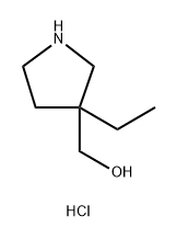 (3-ethylpyrrolidin-3-yl)methanol hydrochloride Struktur