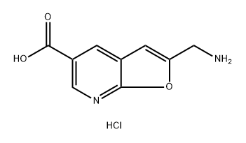 2-(aminomethyl)furo[2,3-b]pyridine-5-carboxylic acid hydrochloride,2703779-71-7,结构式