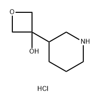 3-(piperidin-3-yl)oxetan-3-ol hydrochloride 结构式