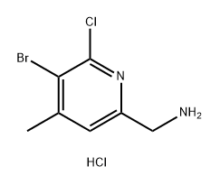 1-(5-bromo-6-chloro-4-methylpyridin-2-yl)methanamine hydrochloride Structure