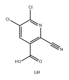 lithium(1+) 5,6-dichloro-2-cyanopyridine-3-carboxylate,2703781-90-0,结构式