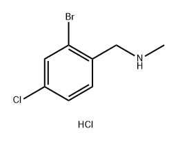 (2-bromo-4-chlorophenyl)methyl](methyl)amine hydrochloride,2703781-98-8,结构式