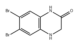 6,7-dibromo-1,2,3,4-tetrahydroquinoxalin-2-one 化学構造式