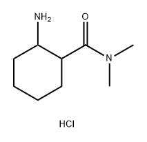 2-amino-N,N-dimethylcyclohexane-1-carboxamide hydrochloride 化学構造式