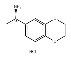 1,4-Benzodioxin-6-methanamine, 2,3-dihydro-α-methyl-, hydrochloride (1:1), (αS)- Structure