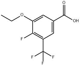 3-Ethoxy-4-fluoro-5-(trifluoromethyl)benzoic acid Structure
