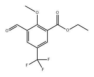 Ethyl 3-formyl-2-methoxy-5-(trifluoromethyl)benzoate Struktur