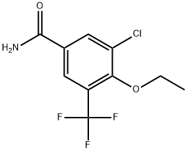 3-Chloro-4-ethoxy-5-(trifluoromethyl)benzamide 结构式