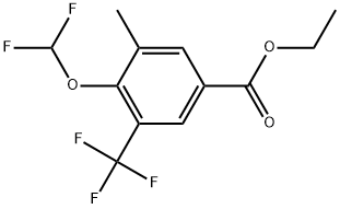 Ethyl 4-(difluoromethoxy)-3-methyl-5-(trifluoromethyl)benzoate Structure