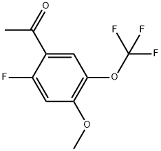 1-[2-Fluoro-4-methoxy-5-(trifluoromethoxy)phenyl]ethanone,2704836-87-1,结构式
