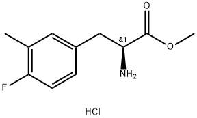 METHYL (2S)-2-AMINO-3-(4-FLUORO-3-METHYLPHENYL)PROPANOATE HYDROCHLORIDE 结构式