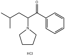 1-Pentanone, 4-methyl-1-phenyl-2-(1-pyrrolidinyl)-, hydrochloride (1:1) Structure