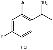 1-(2-bromo-4-fluorophenyl)ethan-1-amine hydrochloride Struktur