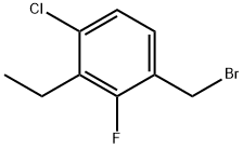 1-(Bromomethyl)-4-chloro-3-ethyl-2-fluorobenzene 结构式