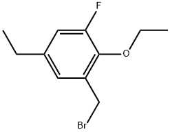 1-(Bromomethyl)-2-ethoxy-5-ethyl-3-fluorobenzene Structure