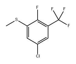 (5-Chloro-2-fluoro-3-(trifluoromethyl)phenyl)(methyl)sulfane Struktur