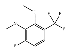 (6-fluoro-2-methoxy-3-(trifluoromethyl)phenyl)(methyl)sulfane 结构式