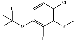 (6-chloro-2-fluoro-3-(trifluoromethoxy)phenyl)(methyl)sulfane Structure