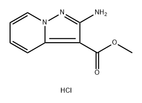 2-氨基吡唑[1,5-A]吡啶-3-甲酸甲酯盐酸盐 结构式