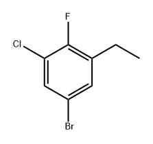 5-Bromo-1-chloro-3-ethyl-2-fluorobenzene 化学構造式