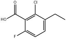 2-Chloro-3-ethyl-6-fluorobenzoic acid 化学構造式