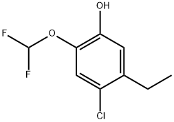 4-Chloro-2-(difluoromethoxy)-5-ethylphenol,2706494-45-1,结构式