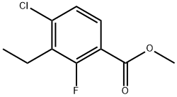 Methyl 4-chloro-3-ethyl-2-fluorobenzoate,2706495-73-8,结构式