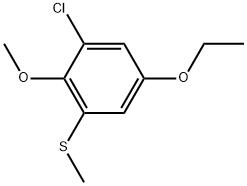 1-Chloro-5-ethoxy-2-methoxy-3-(methylthio)benzene 化学構造式