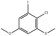 (2-Chloro-3-iodo-5-methoxyphenyl)(methyl)sulfane Structure