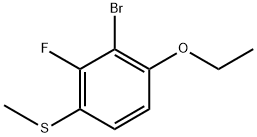 (3-Bromo-4-ethoxy-2-fluorophenyl)(methyl)sulfane 化学構造式