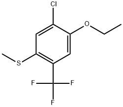 (5-Chloro-4-ethoxy-2-(trifluoromethyl)phenyl)(methyl)sulfane Structure