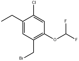 1-(Bromomethyl)-4-chloro-2-(difluoromethoxy)-5-ethylbenzene Struktur