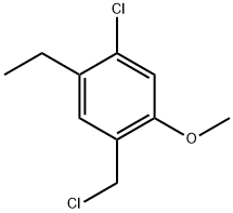 1-Chloro-4-(chloromethyl)-2-ethyl-5-methoxybenzene Struktur
