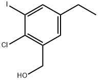 (2-Chloro-5-ethyl-3-iodophenyl)methanol 化学構造式