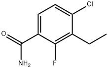 4-Chloro-3-ethyl-2-fluorobenzamide,2707736-00-1,结构式