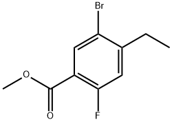 methyl 5-bromo-4-ethyl-2-fluorobenzoate 化学構造式