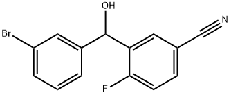 3-((3-bromophenyl)(hydroxy)methyl)-4-fluorobenzonitrile,2708175-58-8,结构式