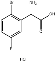 2-AMINO-2-(2-BROMO-5-FLUOROPHENYL)ACETIC ACID HYDROCHLORIDE,2708277-94-3,结构式