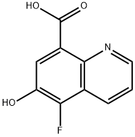 8-Quinolinecarboxylic acid, 5-fluoro-6-hydroxy- Struktur