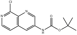 (8-氯-1,7-萘啶-3-基)氨基甲酸叔丁酯, 2708286-96-6, 结构式