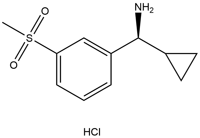 (S)-cyclopropyl(3-(methylsulfonyl)phenyl)methanamine hydrochloride Structure