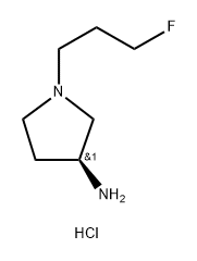 3-Pyrrolidinamine, 1-(3-fluoropropyl)-, hydrochloride (1:2), (3S)- Structure