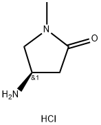 2-Pyrrolidinone, 4-amino-1-methyl-, hydrochloride (1:1), (4R)- 结构式