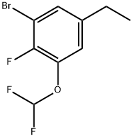 1-bromo-3-(difluoromethoxy)-5-ethyl-2-fluorobenzene Structure