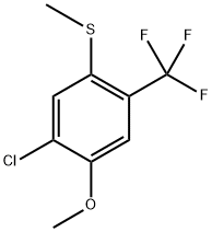 (5-Chloro-4-methoxy-2-(trifluoromethyl)phenyl)(methyl)sulfane Structure