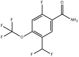 5-(Difluoromethyl)-2-fluoro-4-(trifluoromethoxy)benzamide Struktur