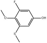 3-Fluoro-4-methoxy-5-(methylthio)phenol Struktur