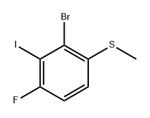 (2-Bromo-4-fluoro-3-iodophenyl)(methyl)sulfane Structure