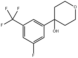 4-(3-fluoro-5-(trifluoromethyl)phenyl)tetrahydro-2H-pyran-4-ol Struktur